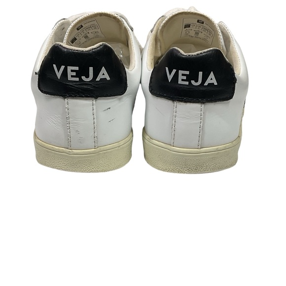 Vera ESPLAR LEATHER WHITE BLACK Sneakers size 7 - Picture 3 of 9